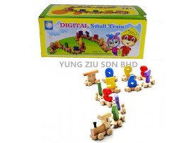 QQ-1015#DIGITAL SMALL TRAIN WOODEN TOYS